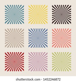 Sun burst vector illustration retro pattern background.