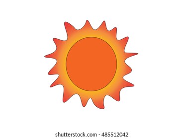 sun burst vector on white background