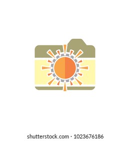 Sun Camera Logo Icon Design