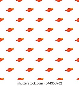 Sun cap pattern. Cartoon illustration of sun cap vector pattern for web