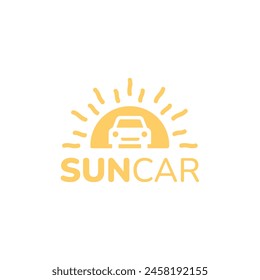 Sun Car Logo Simple Modern Design