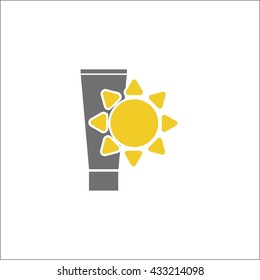 Sun care creme icon