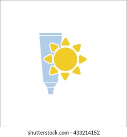 Sun care creme icon