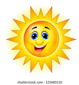 Sun Cartoon Character Stock Vector (Royalty Free) 123683110 | Shutterstock