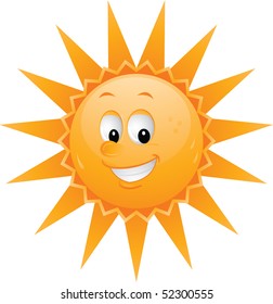 Personagem de desenho animado do Sol