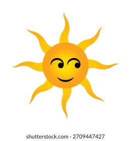 Elemento de diseño de personaje de dibujos animados de Sun