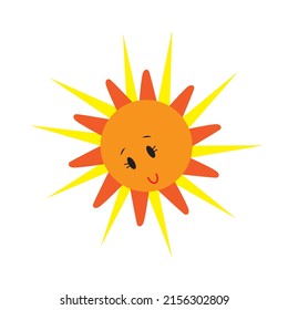 sun cartoon cute stock illustration.
