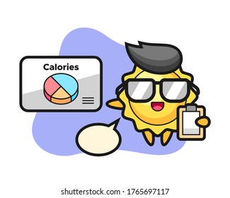 Caricatura solar como dietista