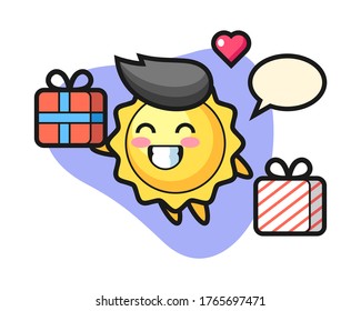 Dibujo de Sun que da el regalo