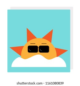Sun cartoon icon 