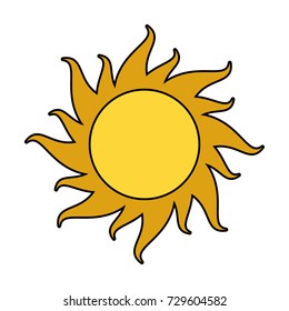 sun cartoon icon image 