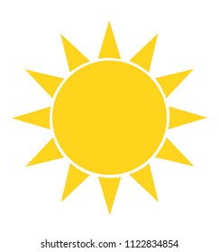 Sun  cartoon icon vector illustration isolated on white background