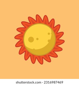 Sun cartoon icon vector illustration 