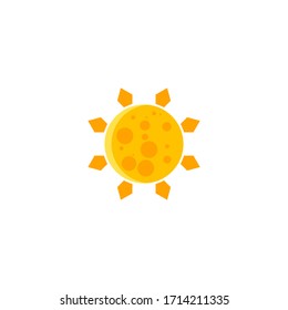 sun cartoon illustration design . you can use for stickers, pins or patches