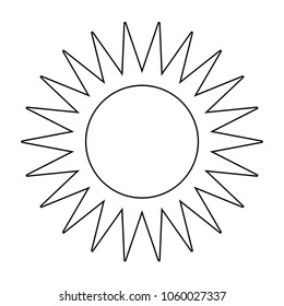 Sun cartoon isolated