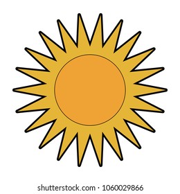 Sun cartoon isolated