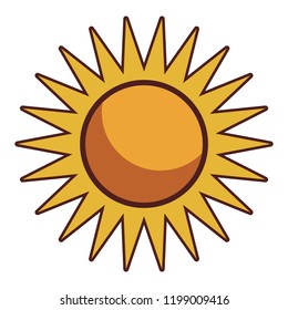 Sun cartoon isolated