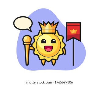 Sun cartoon as a king