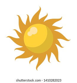 Sun cartoon over white background vector illustration graphic design