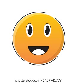 Sun Cartoon Simple happy face Icon. Logo Sun Smile.