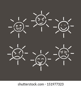 sun cartoon sketch for use