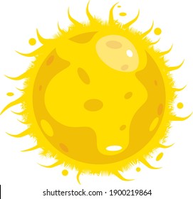 Sun Cartoon Solar System Star Vector Image