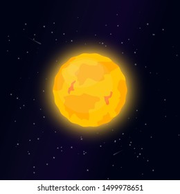 Sun cartoon vector clip-art, isolated cute illustration.
