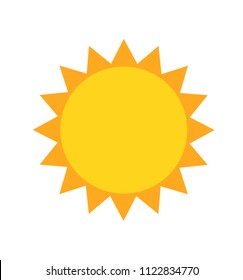 Sun cartoon vector icon illustration isolated on white background