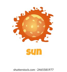 Sun cartoon. Vector.  For wallpaper design. Planet wallpaper. vector illustration. 