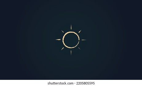 Fondo de fondo de fondo de caricatura de Sun. Diseño de tipo pincel con fondo azul con diseño de papel de pared 4K sencillo. EPS 10 Ilustración moderna 