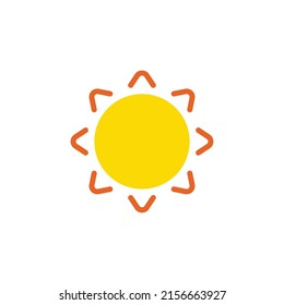 sun cartoon with white background