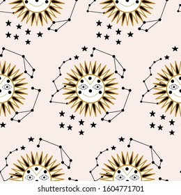 sun and celestial elements in a seamless pattern design, perfect to use on the web or in print