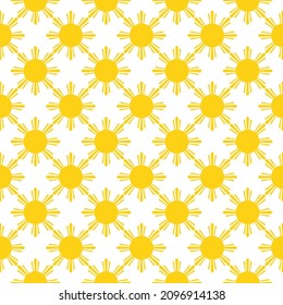 sun ceramic tile pattern. vector illustration
