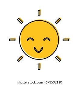 sun character isolated icon