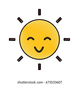 sun character isolated icon