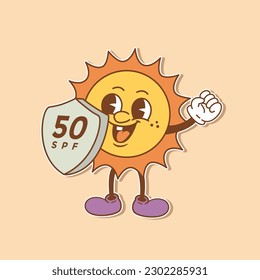 Sun character protection with shield from uv rays