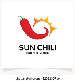 Sun Chili Logo Design Template Inspiration