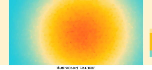 Sun circle abstract background. Solar or starlight emission. Backdrop with explosion. Design for banner, flyer, poster, cover or brochure. 3d vector illustration.