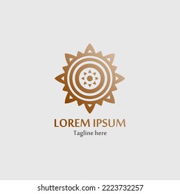 Sun Circle flower Symbol Stock Logo design