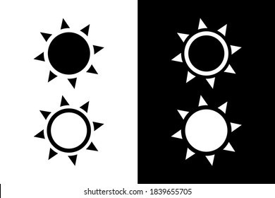 Sun circles concept on black and white color. Very suitable in various business purposes, also for icon, symbol and many more.
