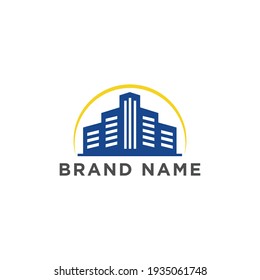 elemento vectorial del diseño del logotipo de la ciudad solar
