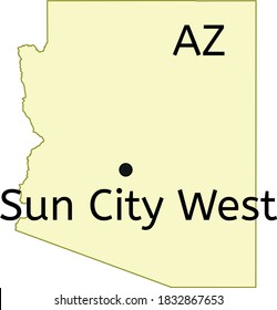 Sun City West Census-designated Place Location On Arizona Map