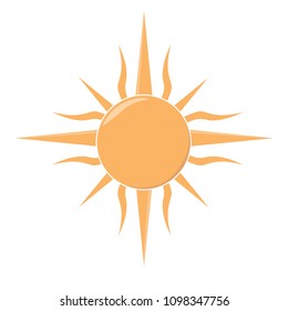 Sun clip art vector ilustration tribal set sunlight pattern style on white background