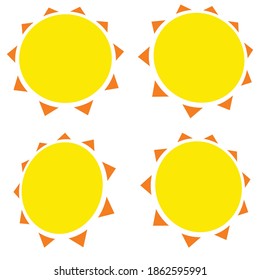 Sun clip-art. Sun graphics, logo, symbol or icon vector