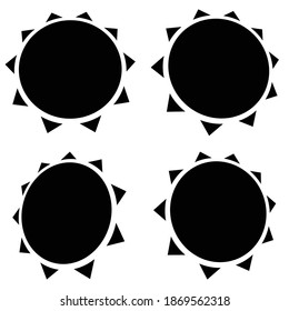 Sun clip-art. Sun graphics, logo, symbol or icon vector