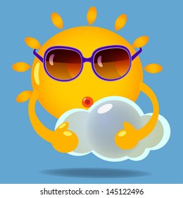 sun with cloud