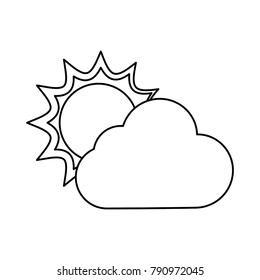 Sun and cloud cartoon