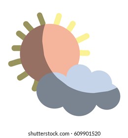 sun and cloud cartoon character