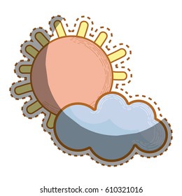 sun and cloud cartoon character