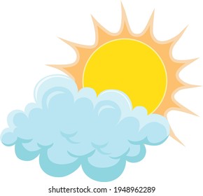 Sun Cloud Cartoon Vector Isolated On Stock Vector (Royalty Free ...